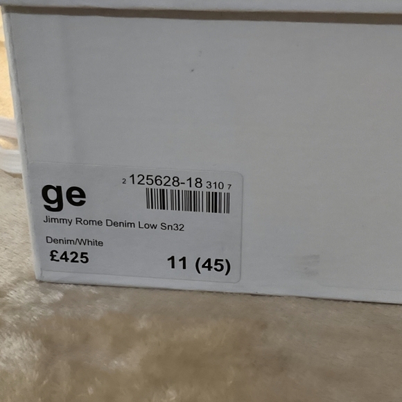 JIMMY CHOO Low Top Sneakers Leather x JC Logo Pattern Rome Mens US 11 EU 45 - Picture 4 of 13